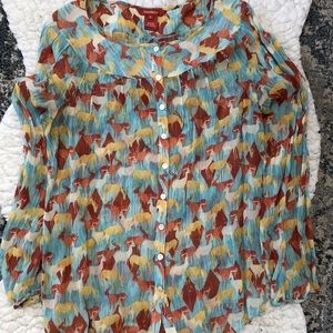 Sundance brand silk top